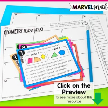 3rd Grade Geometry STAAR Review: 2D and 3D Shapes TEKS 3.6A 3.6B 3.6E, image 4