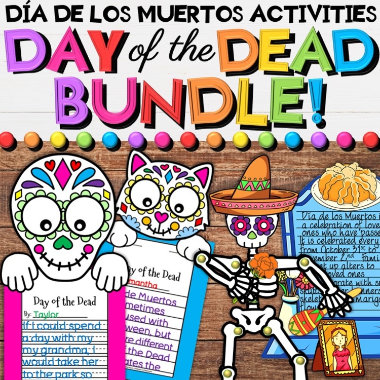 Day of the Dead Growing Activities Bundle | Math, Literacy, Social Studies, Art