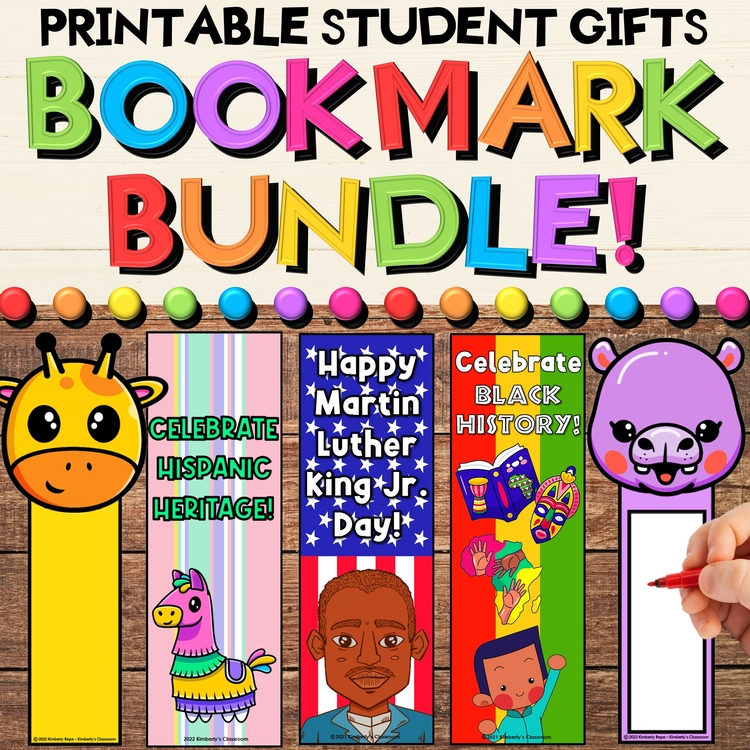 Bookmarks Growing Bundle with Coloring Activities for Student Gifts and Rewards