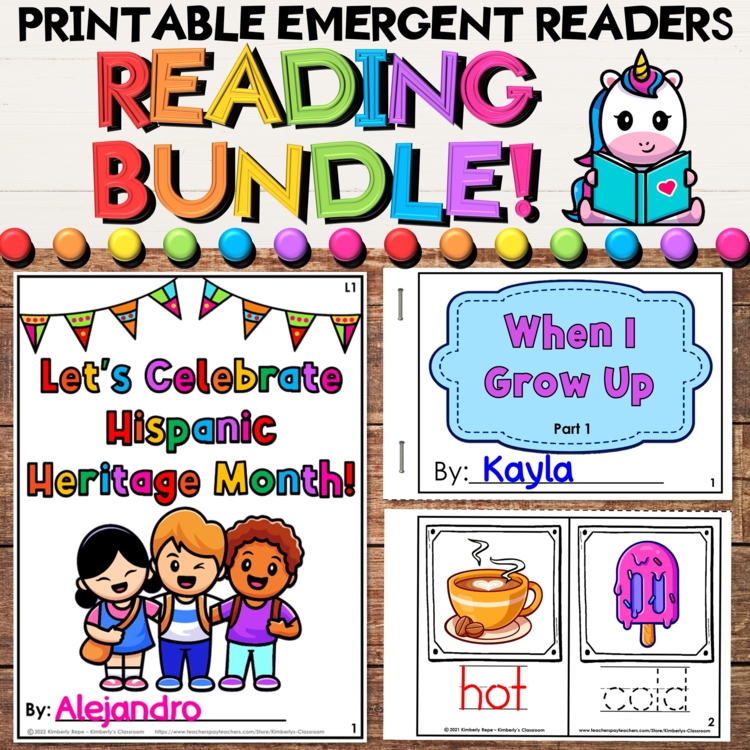 Emergent Early Readers, Story Booklet Activities, Reading Comprehension Bundle