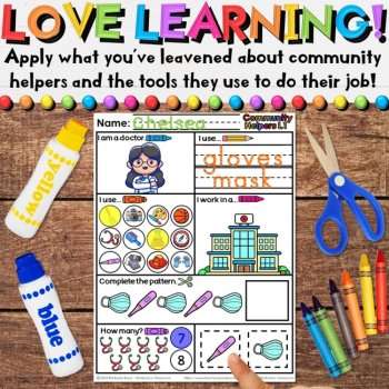 Community Helpers Worksheets for Career Education & Elementary Job Exploration, image 2