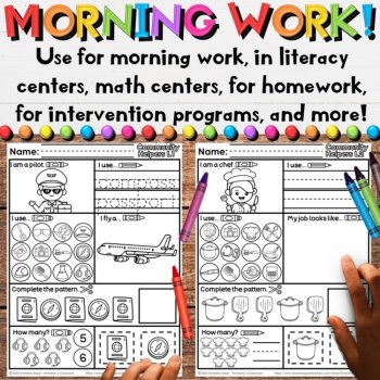 Community Helpers Worksheets for Career Education & Elementary Job Exploration, image 4