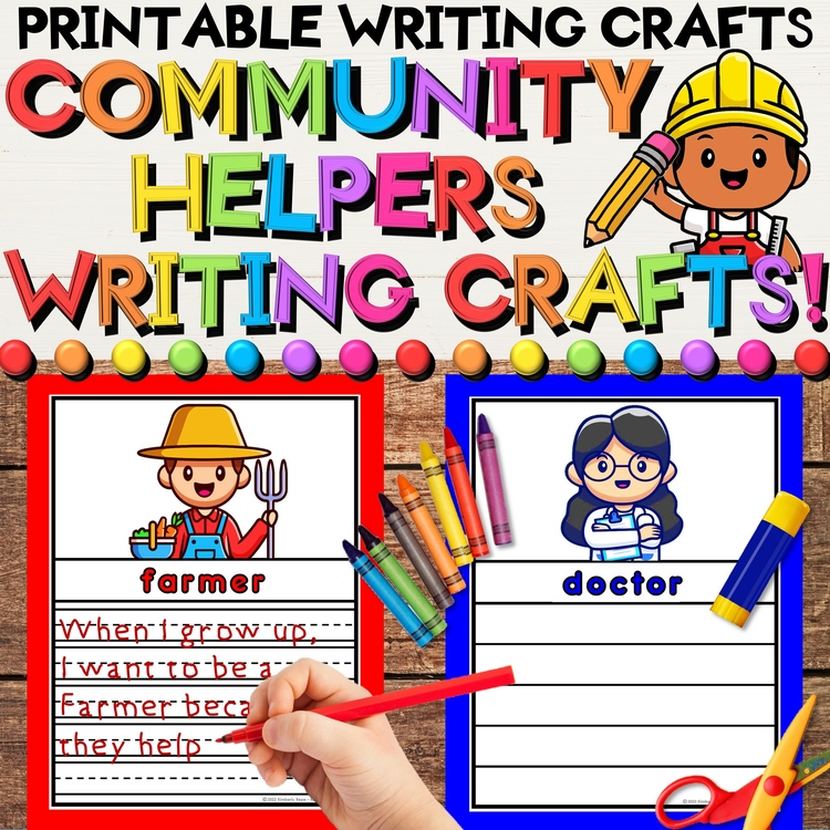 Community Helpers Writing Crafts for Job Exploration & Career Education