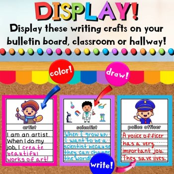 Community Helpers Writing Crafts for Job Exploration & Career Education, image 2
