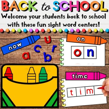 High Frequency Sight Word Centers & Play Mat Activities for Back to School, image 2