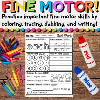 Sight Word Practice Worksheets - Back to School Activities for High Frequency, image 4
