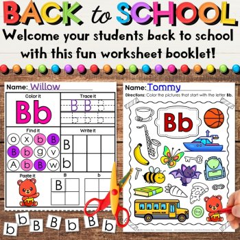 Back to School Alphabet Letter of the Week Activities Booklet - Writing, Sounds, image 2