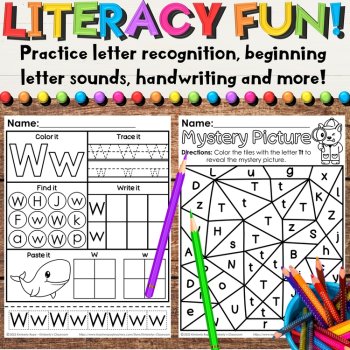 Back to School Alphabet Letter of the Week Activities Booklet - Writing, Sounds, image 3