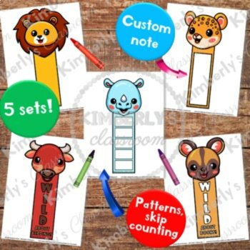 Safari Bookmarks for African Animal End of Year & Back to School Student Gifts, image 2