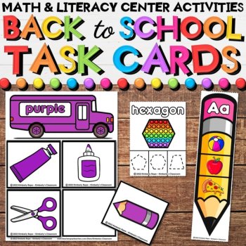 Back to School Activities Growing Bundle - Worksheets, Movement, Task Cards, image 2