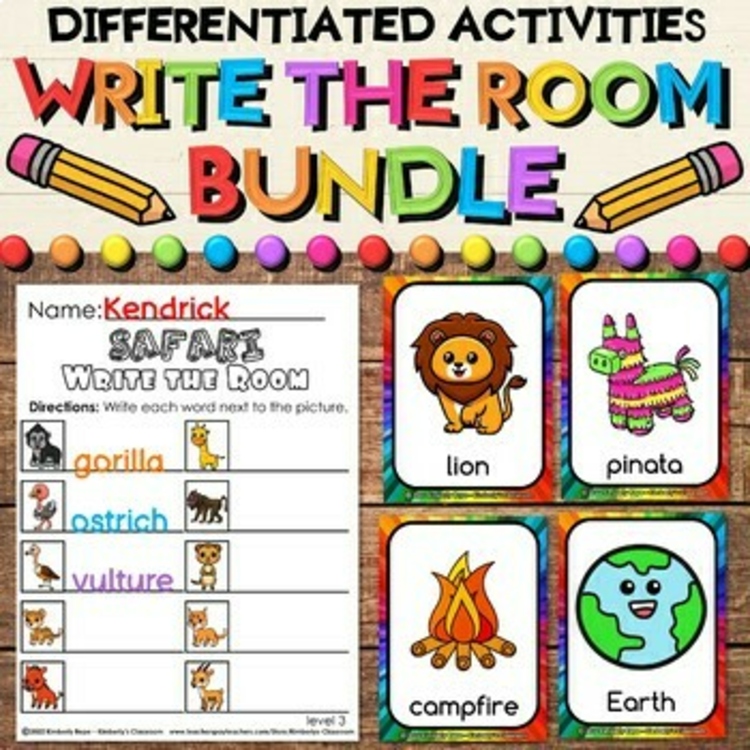 Write the Room Bundle with Movement & Writing Activities for Brain Break