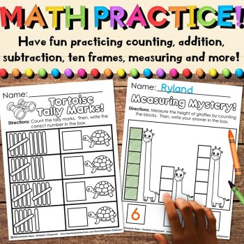 Summer Safari Worksheets - Math & Literacy Activities for End of the Year Review, image 3