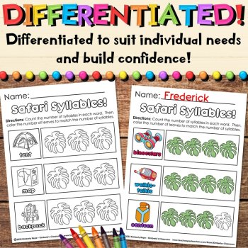 Summer Safari Worksheets - Math & Literacy Activities for End of the Year Review, image 4