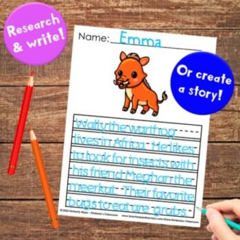 Safari & African Animals Summer Coloring - Vocabulary, Tracing, Writing, Drawing, image 4