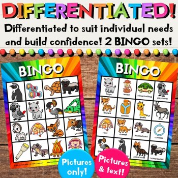 African Animals and Safari Bingo Game - End of the Year Vocabulary Activities, image 4