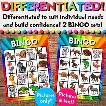 Safari Bingo Games -  Zoo & African Animals Vocabulary Summer Activities, image 4