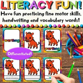 Safari & Zoo Animals Movement Cards for Brain Breaks, Self Regulation & Sensory, image 3