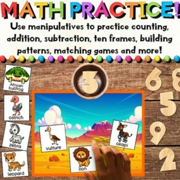 Safari & Zoo Animals Movement Cards for Brain Breaks, Self Regulation & Sensory, image 4