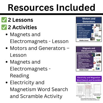 MS-PS2-3 Electric and Magnetic Forces BUNDLE | Electromagnets, Motors, Magnets, image 2