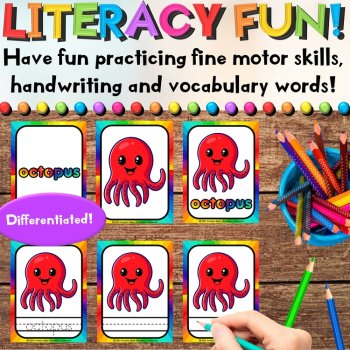Sea Animals Movement Cards for Summer Brain Breaks with Ocean Vocabulary, image 3