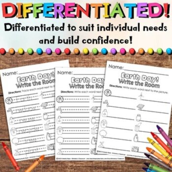 FREE Earth Day & Recycling Write the Room Vocabulary Cards & Recording Sheets, image 4