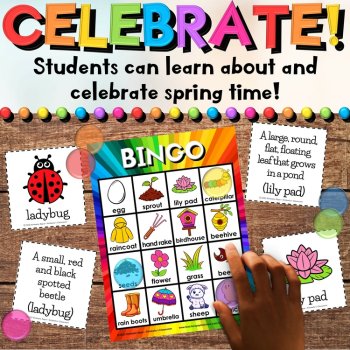 Spring Garden Differentiated Bingo Game Activities with Definitions & Riddles, image 3