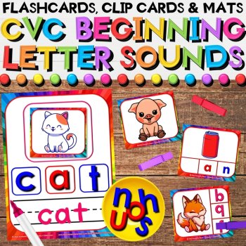 CVC Beginning, Middle, Ending Letter Sounds Year Long Activities Bundle, image 2