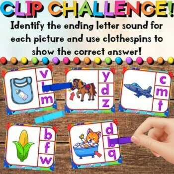 Summer CVC Ending Letter Sounds Phonics Center - Task Cards & Writing Activities, image 4
