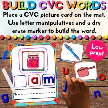 Summer CVC Beginning Letter Sounds Center - Task Cards & Writing Activities, image 2