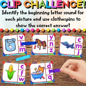 Summer CVC Beginning Letter Sounds Center - Task Cards & Writing Activities, image 4