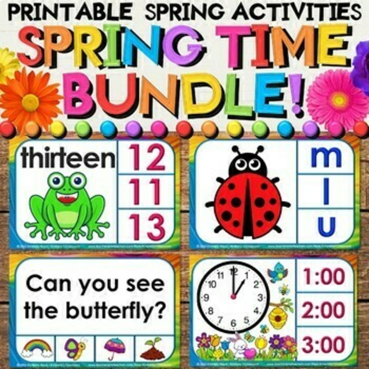 Spring Garden Growing Bundle with Printable Activities & Digital Boom Card Decks