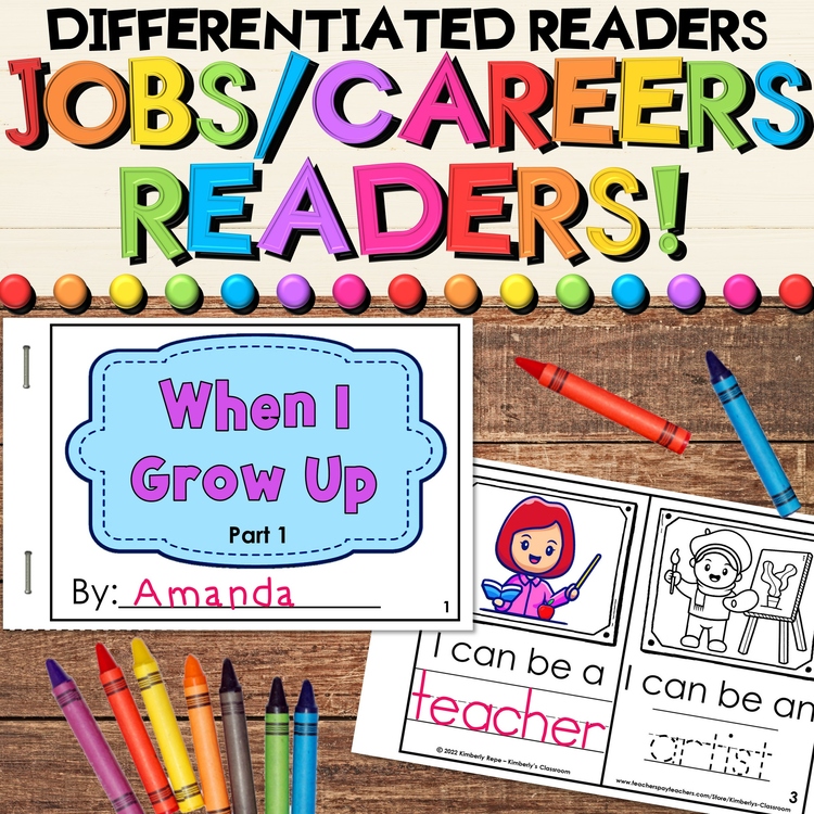 Community Helpers Emergent Mini Readers for Job Counseling & Career Education