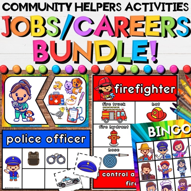 Community Helpers Bundle for Elementary Job Education Career Counseling