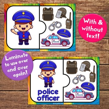 Community Helpers & Equipment Puzzle Activities for Job & Career Exploration, image 2