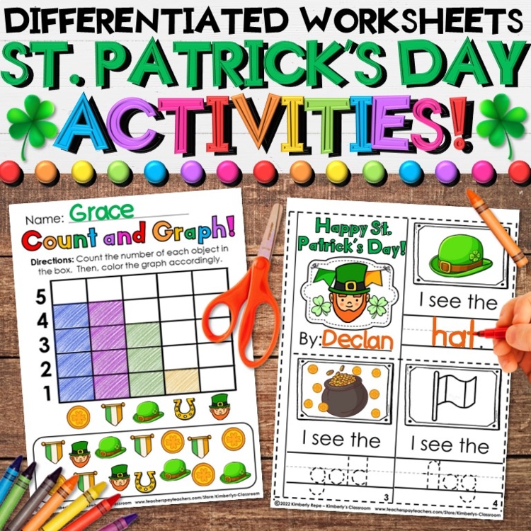 St. Patrick's Day Worksheets - Math, Writing, Reading & Fun Coloring Activities