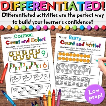 St. Patrick's Day Worksheets - Math, Writing, Reading & Fun Coloring Activities, image 3