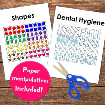 Dental Health Building & Counting Ten Frames Activities with Math Number Cards, image 4