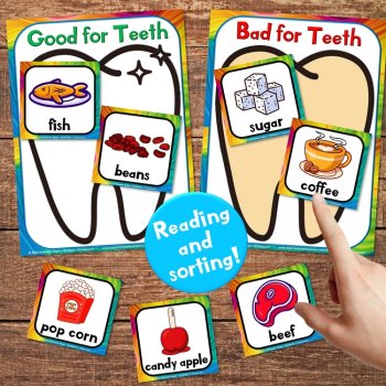 Dental Health & Hygiene Activities - Healthy vs. Unhealthy for Teeth Games, image 2