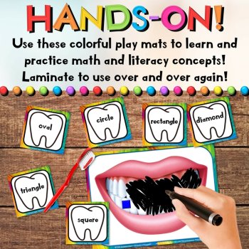 Dental Health & Hygiene Teeth Brushing Centers with Word Family Activities, image 2