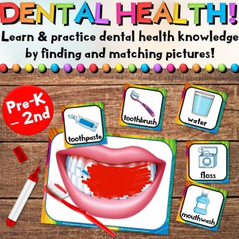 Dental Health & Hygiene Teeth Brushing Centers with Word Family Activities, image 3