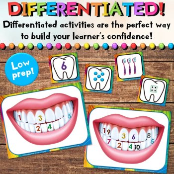 Dental Health & Hygiene Teeth Brushing Centers with Word Family Activities, image 4
