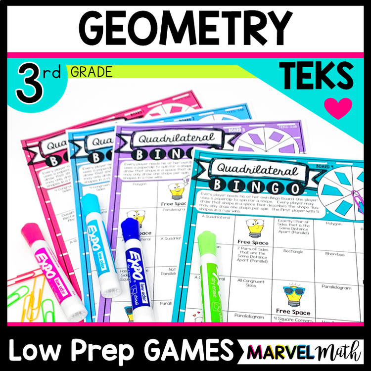 FUN Geometry Games: 2D and 3D Shapes, Quadrilaterals