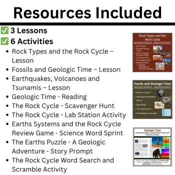 MS-ESS1-4 Geologic Time Scale & Rock Strata: Explaining Earth's History BUNDLE, image 2