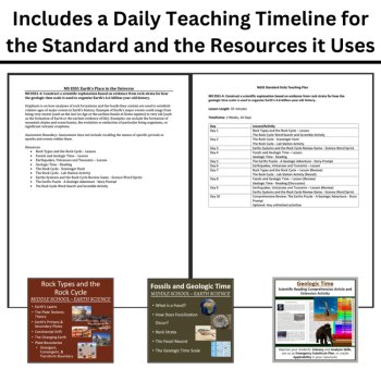 MS-ESS1-4 Geologic Time Scale & Rock Strata: Explaining Earth's History BUNDLE, image 4