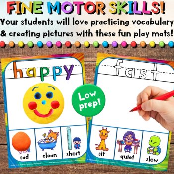 Opposites & Antonyms Play Dough Mats - Vocabulary, Sensory & Hands-On Activities, image 4