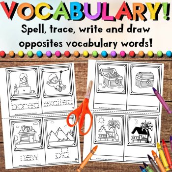 Opposites Day Emergent Mini Readers - Antonyms Vocabulary Books with Writing, image 2