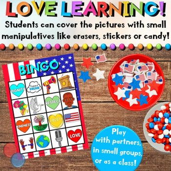 Martin Luther King Jr. Bingo Game with Black History Month Vocabulary Activities, image 2