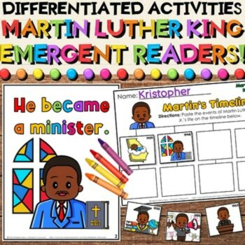 Martin Luther King Jr. Growing Bundle with Activities, Crafts, Readers, Bingo, image 2