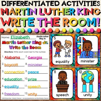 Martin Luther King Jr. Growing Bundle with Activities, Crafts, Readers, Bingo, image 4
