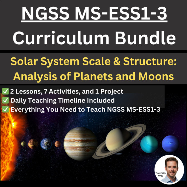 MS-ESS1-3 Solar System Scale & Structure: Analysis of Planets and Moons BUNDLE